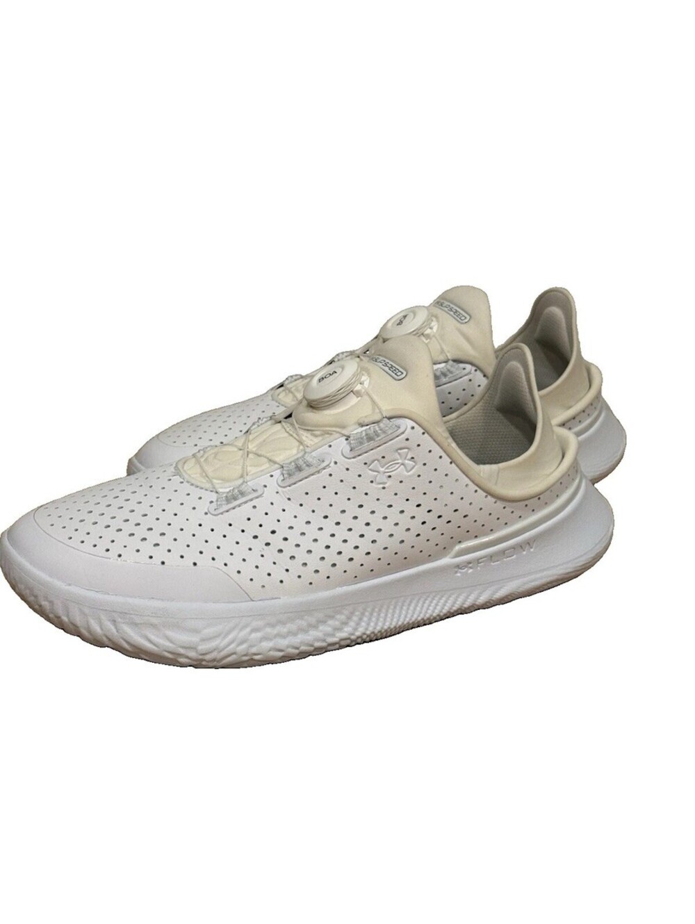 Under Armour SlipSpeed Mens 8 White Cream BOA Training Shoes 3027049-125